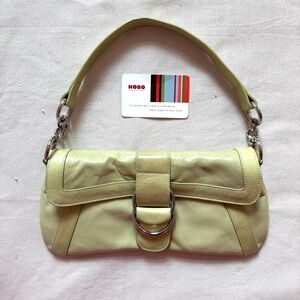 HOBO Green Leather Hobo Bag with Silver Hardware